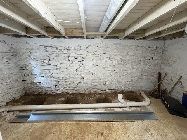 Wall before
