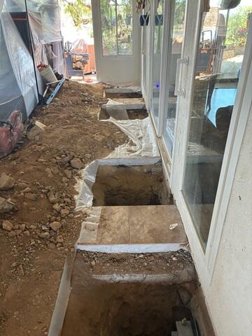 Foundation Pier Access Points in Spring Valley