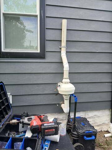 Exterior exhaust piping