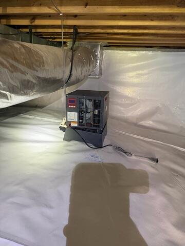 Encapsulation and Dehumidifier Installed