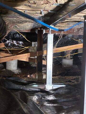 SmartJack Floor Support Installed in Dana Point Crawl Space