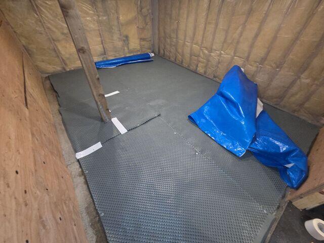 Drainage Matting beneath the CleanSpace Liner