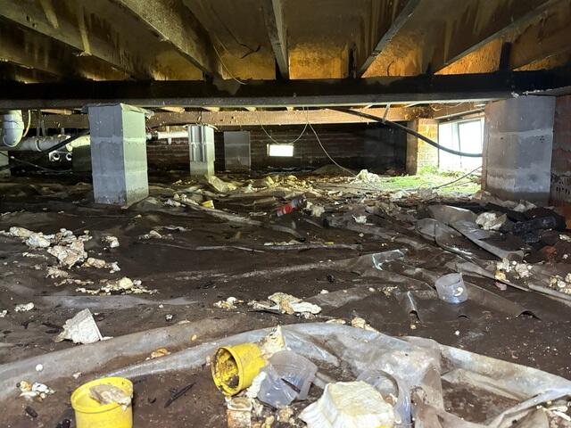 Standing water in crawlspace
