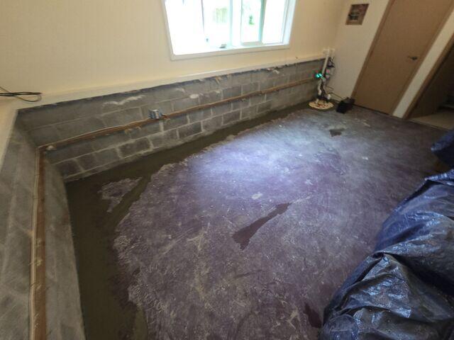 Completed Basement Waterproofing System