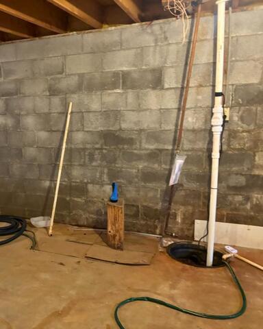 Exposed Sump Pit
