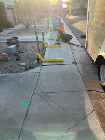 Concrete Driveway Leveling in Progress in Phoenix