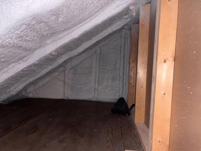 Spray Foamed Side Attic