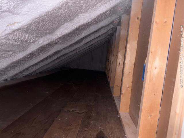 Spray Foamed Side Attic