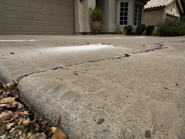 Sunken Concrete Driveway in Gilbert, AZ