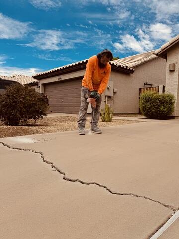 Concrete Driveway Leveling in Gilbert