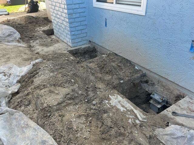 Push Pier Bracket Installed at Foundation