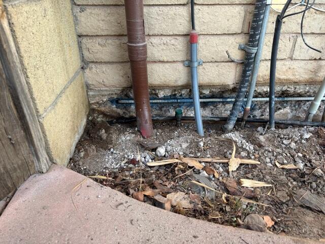 Exposed Foundation During Mesa Stem Wall Repair