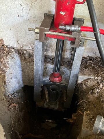 Hydraulic Push Pier Installation in Rancho Santa Fe