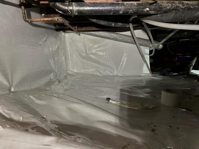 Crawl Space Encapsulation Around Utilities