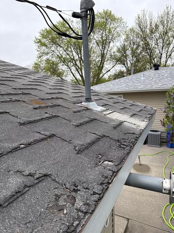 Shingles crumbling
