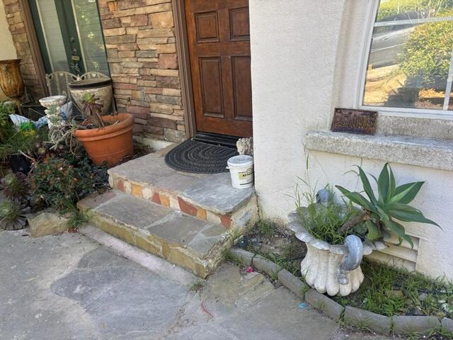 La Jolla Home Entry Before Foundation Stabilization