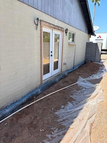 Damaged Stem Wall Exposed for Repair