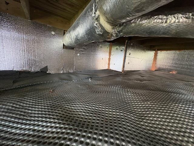 Insulate crawl space walls with rigid foam