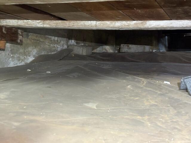 Existing Crawl Space Ground Barrier in San Diego