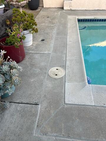 Finished Concrete Pool Deck Repair in San Diego