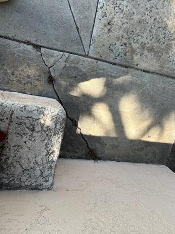 Cracked Concrete Pool Deck Before Repair