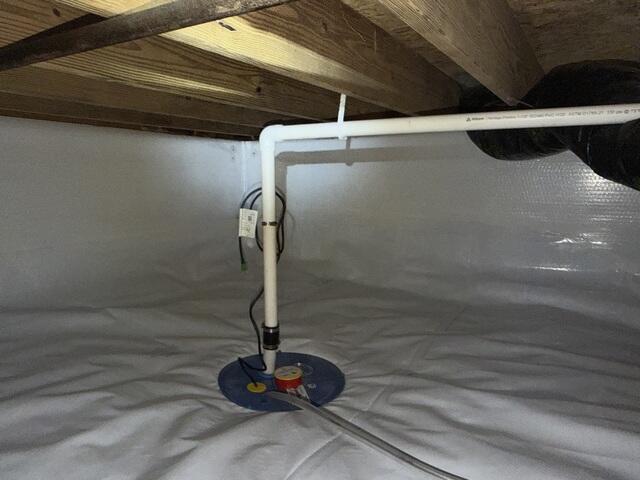 Completed Crawl Space Encapsulation and Waterproofing System