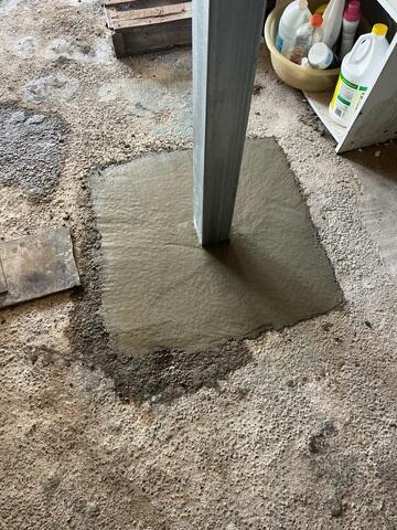 SmartJack Cemented into Foundation Floor