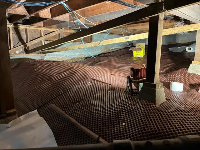 Drainage Matting Installed in Poway Crawl Space