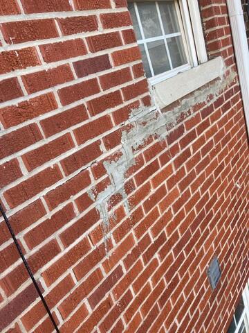 Cracks in brick