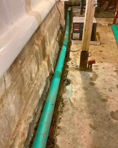 Drainage System in Place