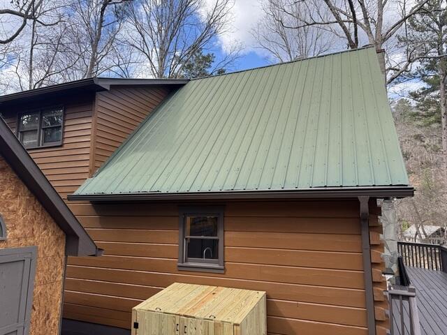 The Gutters are installed w/ new downspouts