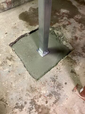 SmartJack Base Secured on Leveled Footing