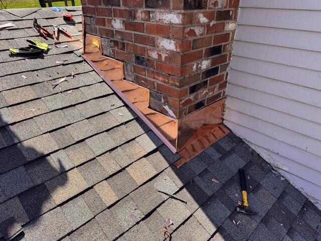 Finished Copper Flashing