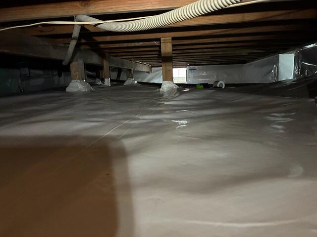 Crawl Space Moisture Barrier Around Supports