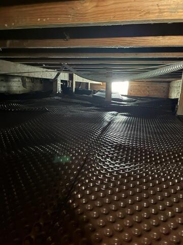 Drainage Matting Throughout Manhattan Beach Crawl Space
