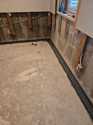 WaterGuard installation with drainage gravel