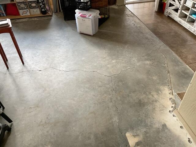 Concrete Slab Cracking Before Repair in Flagstaff