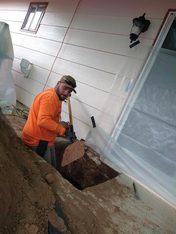 Hand Excavation for Foundation Repair in Benson