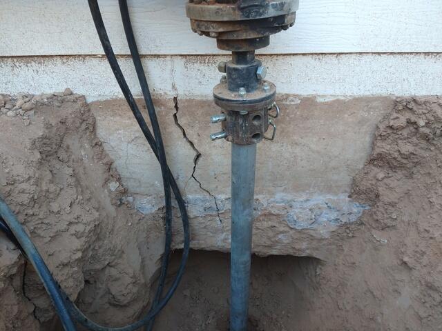 Helical Pier Installed at Benson Foundation