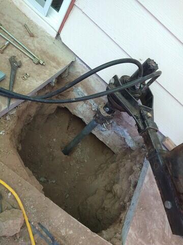 Helical Pier Installation at Benson, AZ Foundation