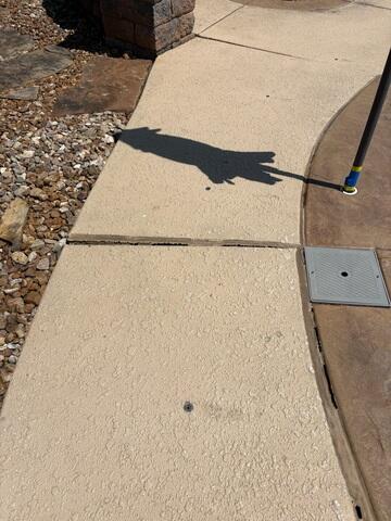 Unleveled Concrete with Broken Seal