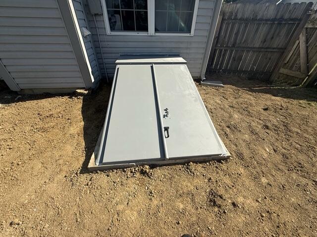 Metal Basement Entry Door Installation Completed