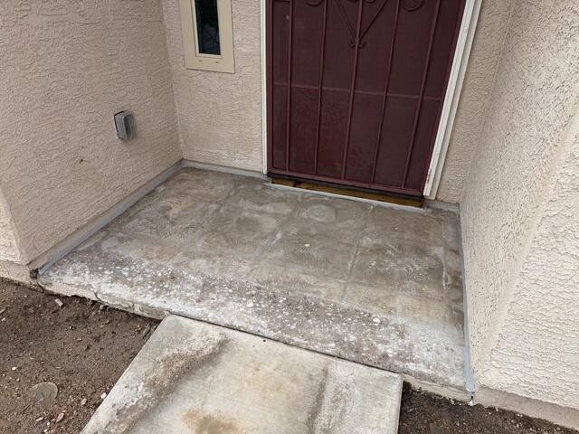 Front Patio Surface During Overlay Preparation