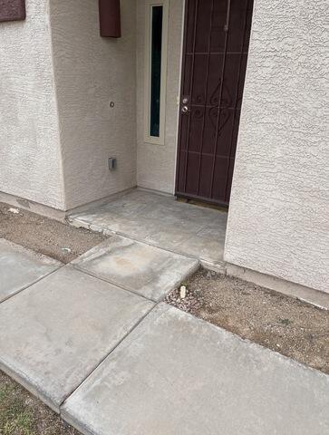Preparing the Front Entrance for a Patio Overlay
