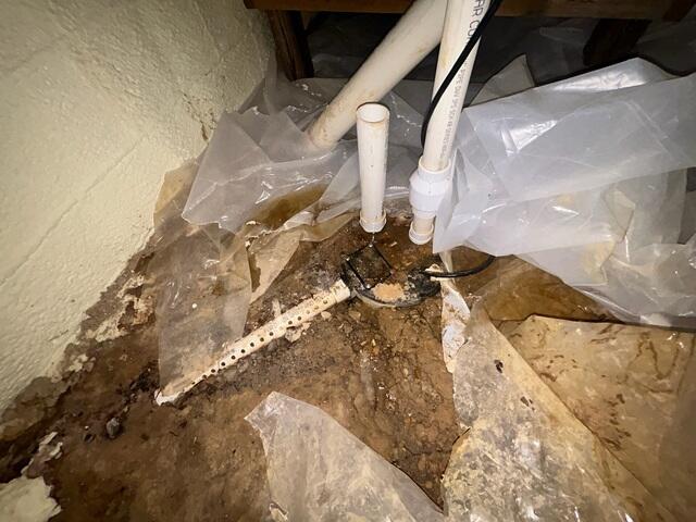 Moisture in crawlspace
