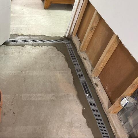 Installation of the TrenchDrain for Water Management