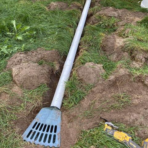 Installation of the LawnScape for Water Drainage
