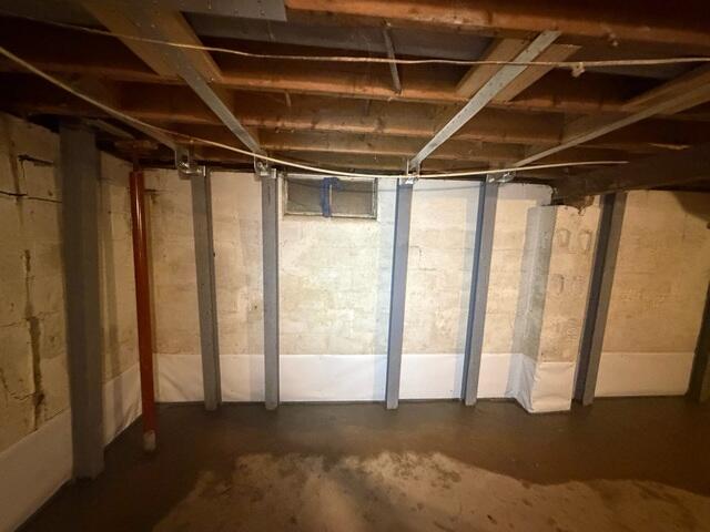 Steel Beams and WaterGuard After Installation