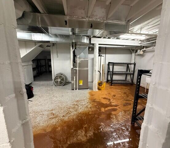 Basement Full of Iron Ochre and Moisture