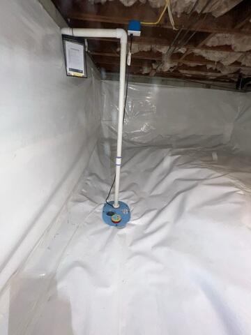 Sump Pump in Encapsulated San Diego Crawlspace